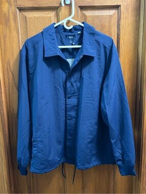 DSG Blue Windbreaker Coach Jacket Sz L. NWOT